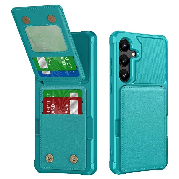 ZM11 For Samsung Galaxy S24+ Cover Kickstand PU Leather+TPU Phone Card Case