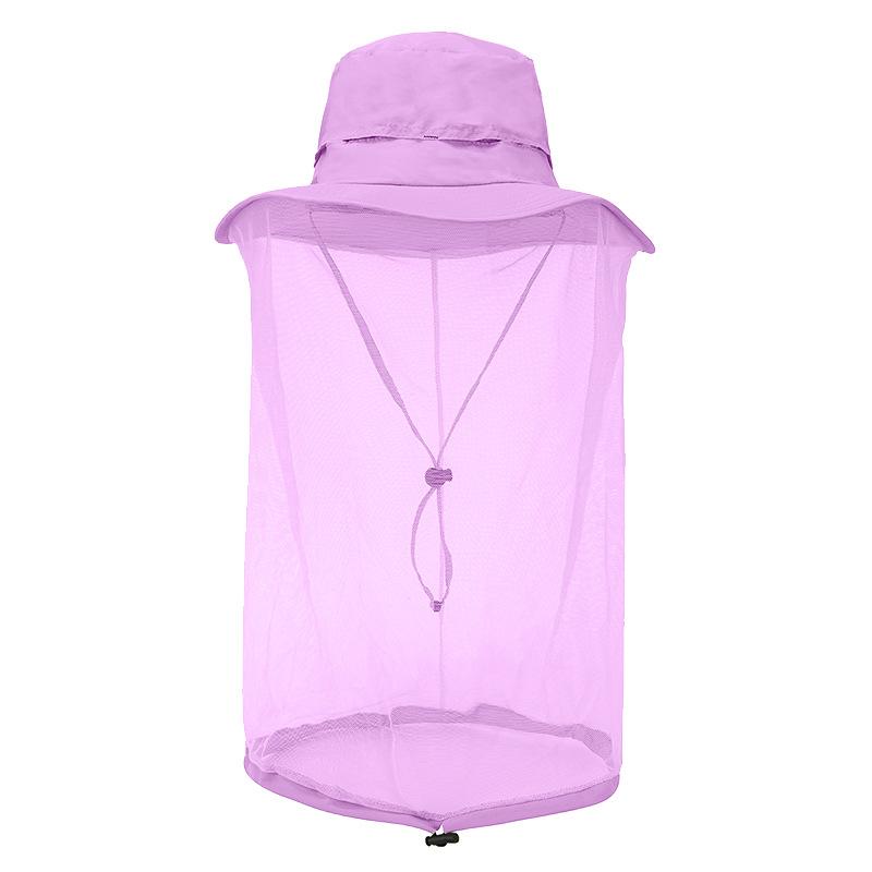 New Design Summer Outdoor Breathable Multi-color Sun Shade Quick Dry Anti-mosquito Large Eaves Camp Caps with Mesh Mask