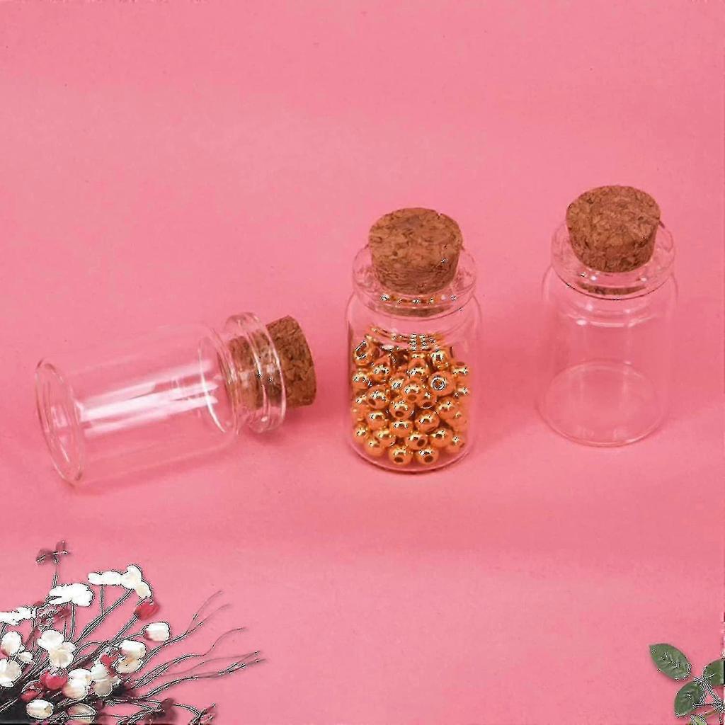 Ri - 10 Pcs Small Glass Bottles With Cork Lids, Mini Glass Bottles With Stoppers Empty Spell Jars Small Message Bottles Tiny Wishing Bottles Miniature
