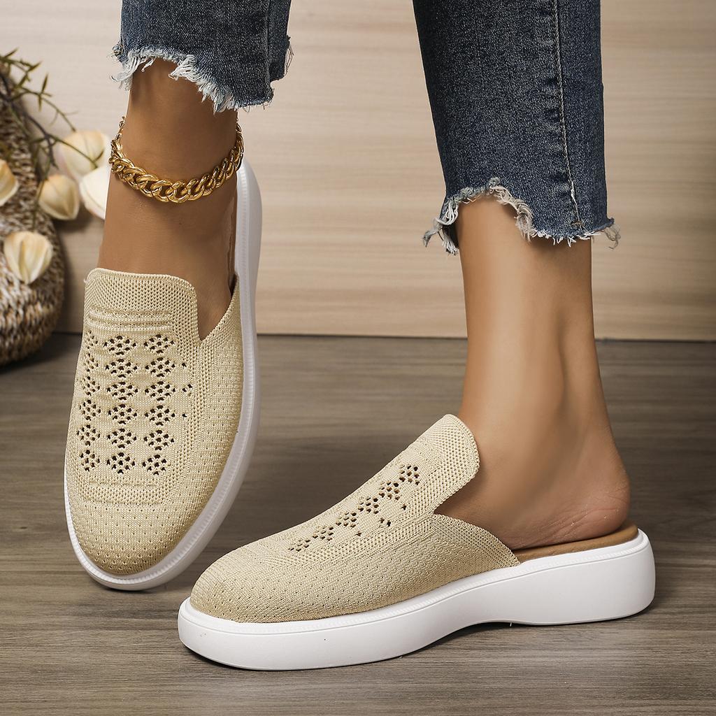 Модные летние домашние тапочки для женщин с закрытым носком, бесшумные сандалии, дышащие комнатные тапочки, шлепанцы с открытым носком, домашняя обувь, слайды для женщин