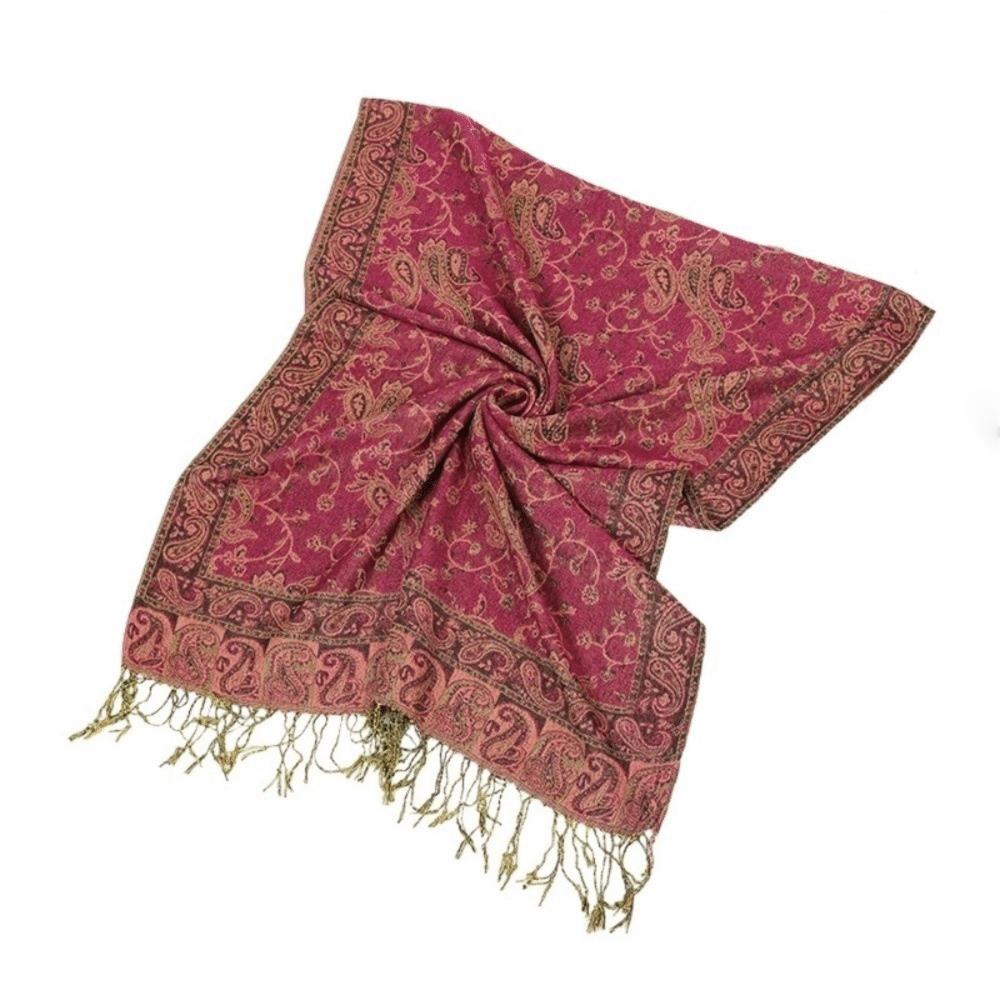 Tassels Sunscreen Shawl Ethnic Style Cashmere Scarf Retro Paisley Shawl Women