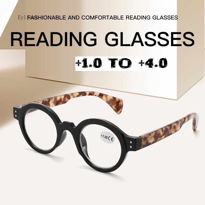 Мужские ретро очки для чтения, очки с защитой от синего света, трендовые, ультралегкие, круглая оправа, женские очки для пресбиопии, оправа унисекс