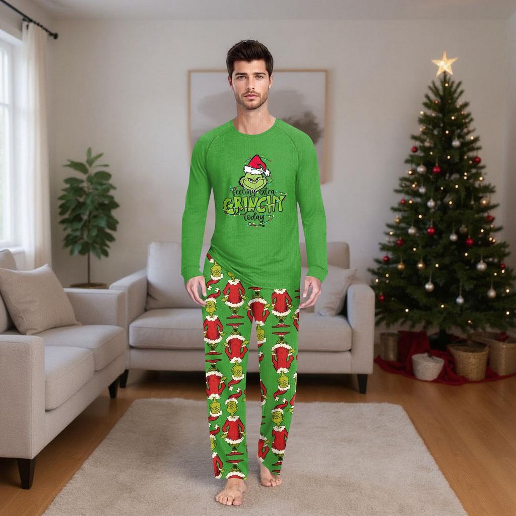 Комплект из топа и брюк с рождественскими принтами для всей семьи Одинаковые комплекты для всей семьи