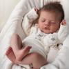 18'' 46CM Finished Reborn Doll Sam Lifelike Sleeping Soft Cotton Body Newborn Doll 3D Skin Visible Veins with Rooted Hair Recycled Baby Dolls for Kids
