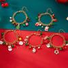 Creative Christmas Elements Metal Chain Bracelets for Women Men Santa Claus Tree Elk Snowman Pendant Necklace Festival Jewelry