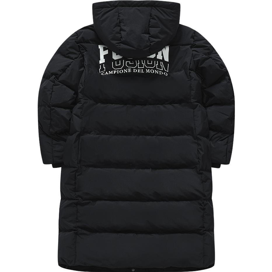 Fila Fusion Модная универсальная длинная пуховая куртка с капюшоном женская верхняя одежда Черная T11W345907FBK