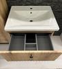 Bathroom Cabinet with Sink Oak Evoke Slatted Rietti
