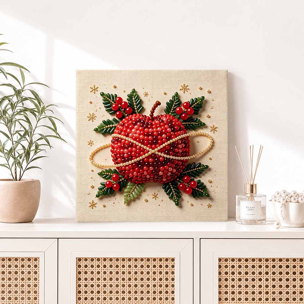Pearl painting Christmas apple art kit DIY handmade festive home decor painting