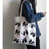 Panda Canvas Bag: Trendy One-Shoulder Travel & Shopping Bag for College Students