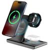 Самая продаваемая беспроводная зарядная станция Da 3-в-1 для iPhone, часов, с функцией PD, выход 12 Вт, USB-порт, подставка из АБС-пластика