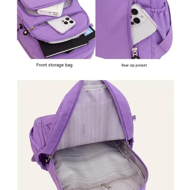 Женский рюкзак, многослойный дизайн, школьный рюкзак для девочек, вместительные водонепроницаемые студенческие легкие сумки из ткани Оксфорд