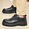 Мужская обувь из натуральной кожи, черные туфли на шнуровке, мужские повседневные туфли для ходьбы, новое поступление, мужские деловые оксфорды