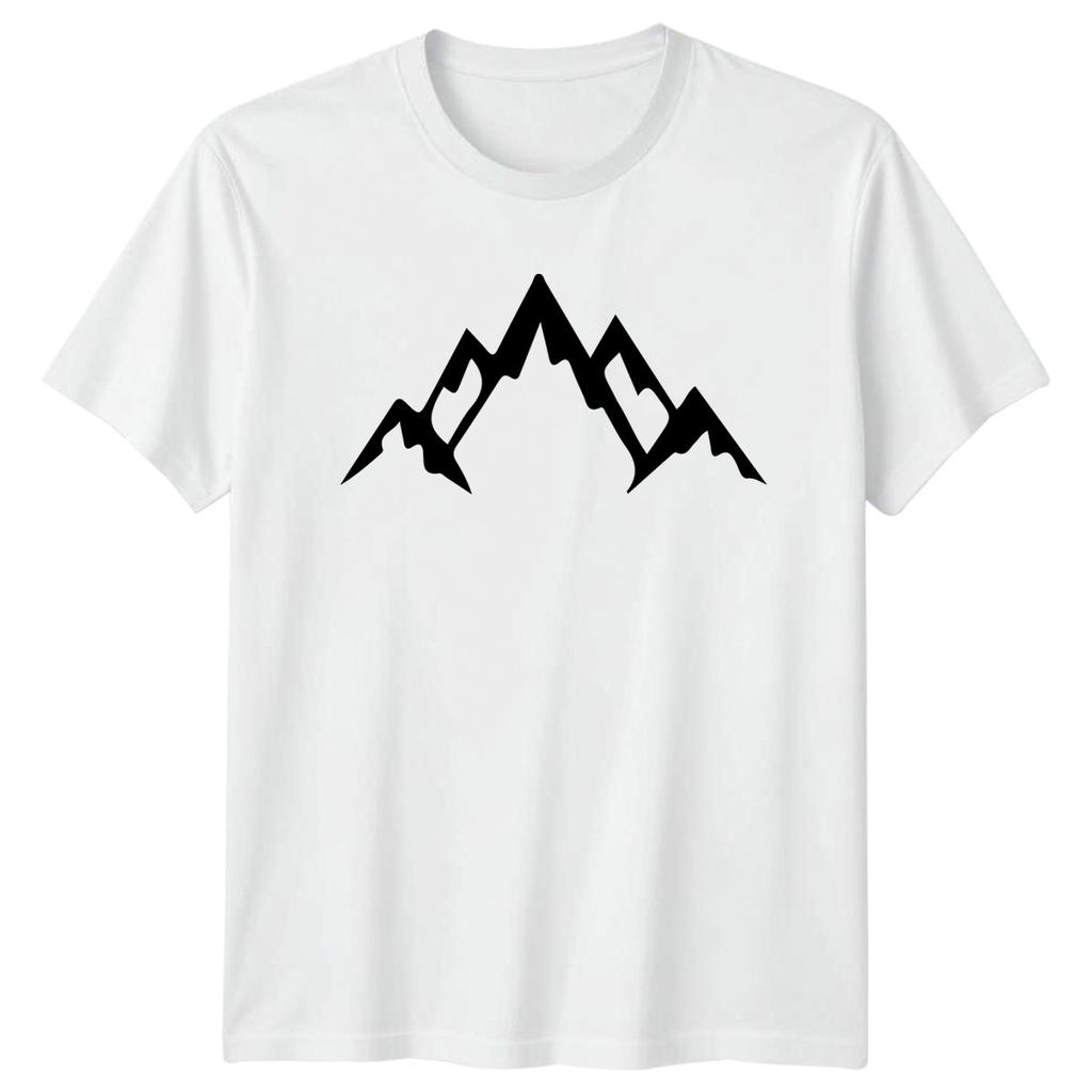 Abstract Mountain Range Graphic Silhouette T-Shirt Hiking Outdoors