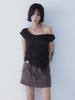 SETSETSET Haze Skirt Pants Brown
