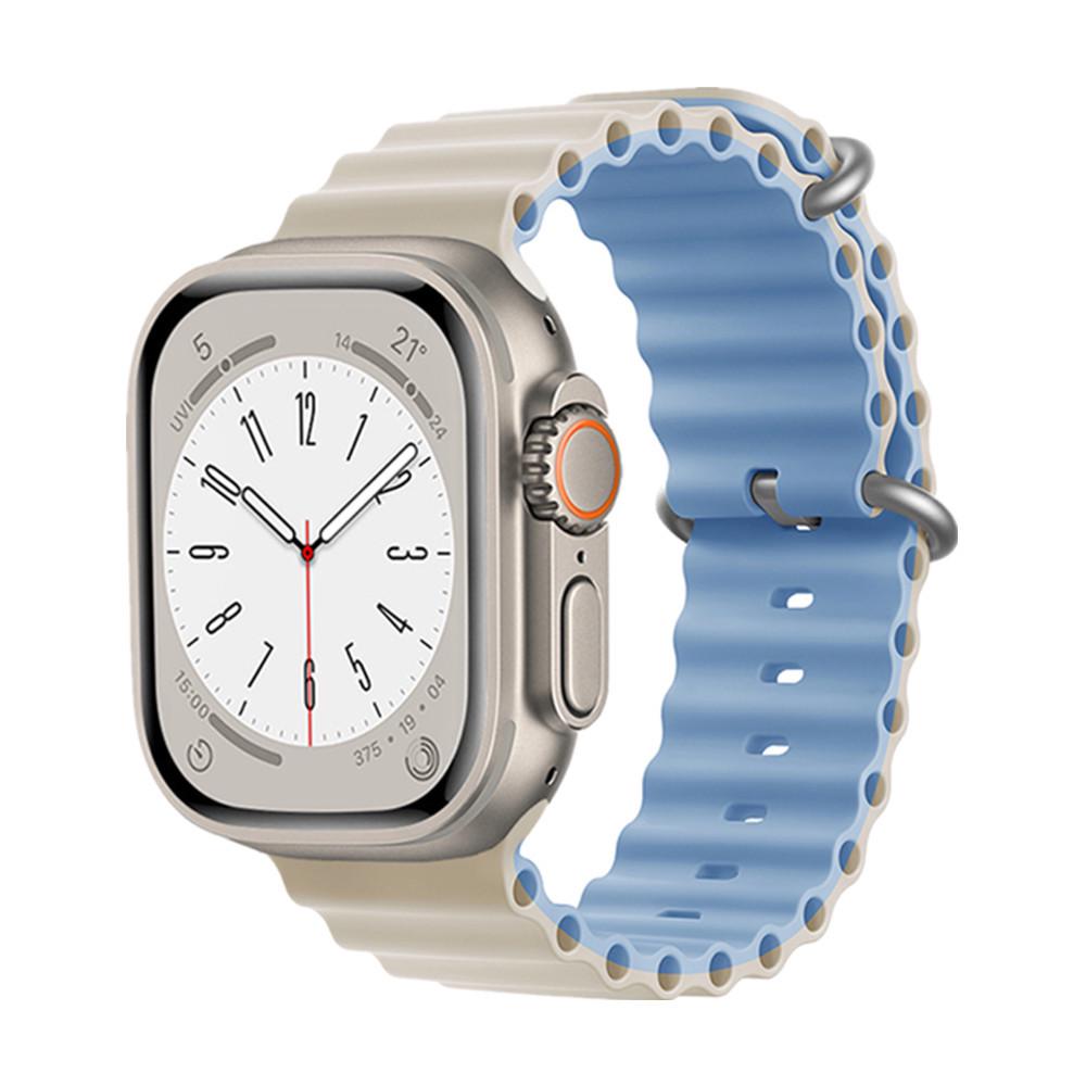 Силиконовый ремешок Apple Watch 11 Ultra с двойной пряжкой