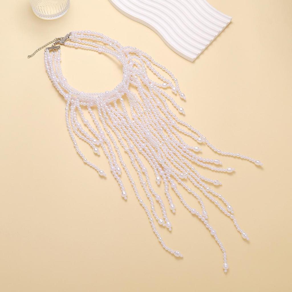 Европейская и американская мода многослойное плетеное ожерелье с кисточками для женщин