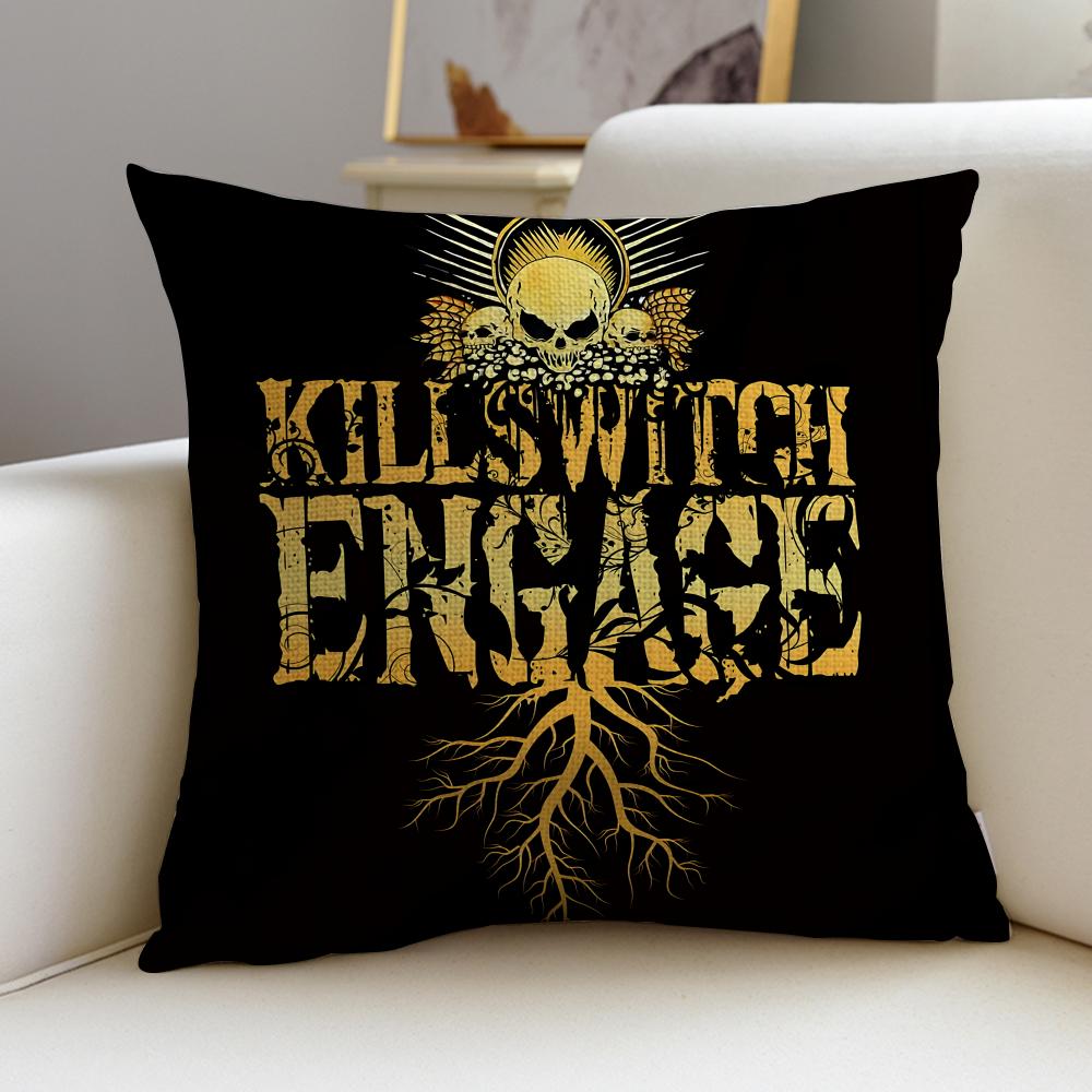 Metal KKillswitch EngageS Cushion Cover Breathable and skinfriendly linen pillowcase square removable and washable cushion