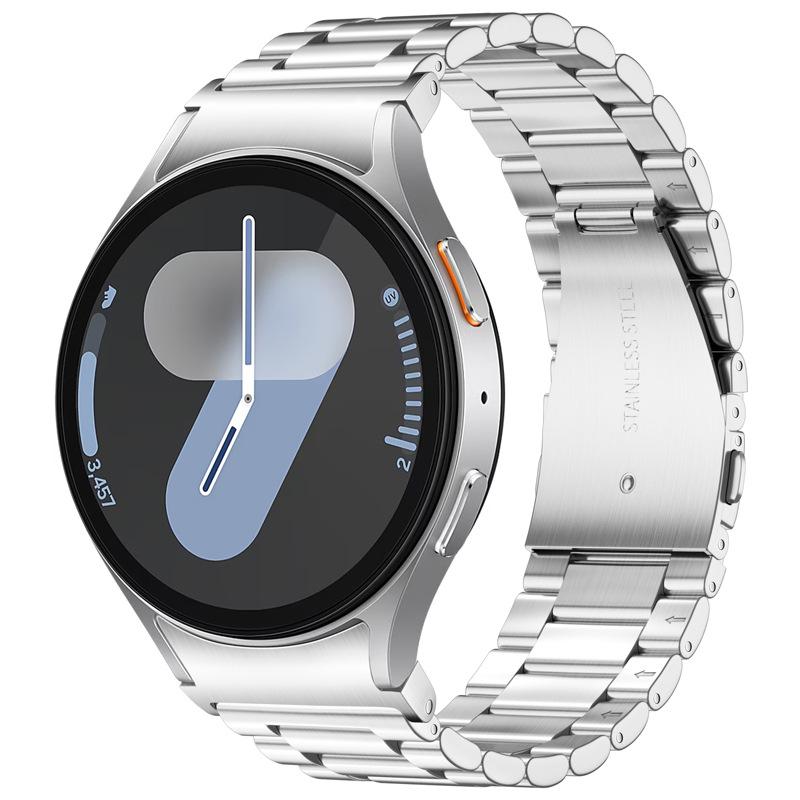 Совместимый стальной ремешок для Samsung Watch 4/5/6/7 - Бизнес-стиль с тремя звеньями