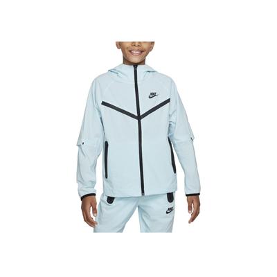 Куртка с капюшоном Tech Logo Детские куртки Glacier-Blue Black HQ8911-474