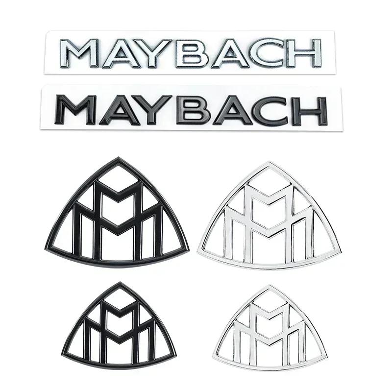 1pcs 3D ABS Maybach Side Emblem Car GLS GLE S500 Logo sticker Rear Bumper tail door trunk sticker Emblem styling Accessories