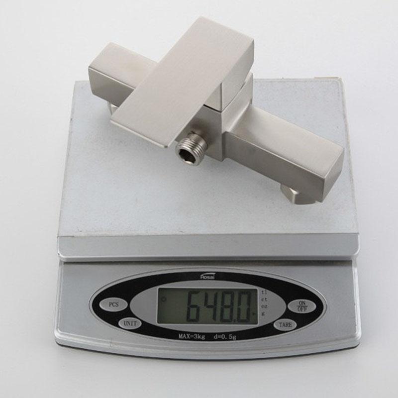 Душевой набор из нержавеющей стали 304, никелированный, смеситель горячей и холодной воды, душевой кран, квадратный смеситель для ванны, набор душевых кранов