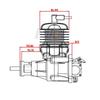 GP-61 61CC High Horsepower Two Stroke Engine Side Exhaust Engine Oil Ratio 40:1 Remote Control Model Aircraft Engine Model