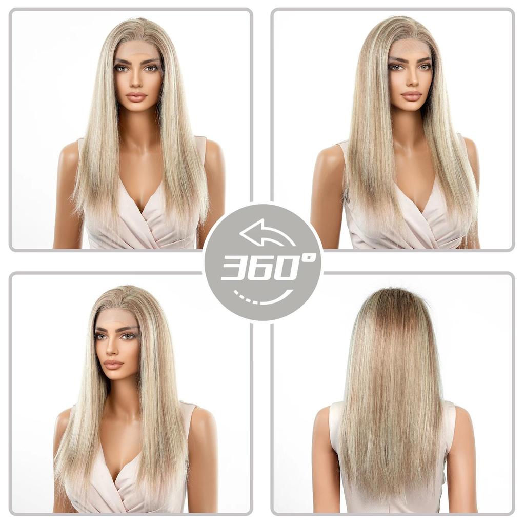 HAIRCUBE 13x4 HD парики из 100% человеческих волос Remy, длинные прямые серые блондинки, предварительно выщипанные парики из натуральных волос, натуральные человеческие волосы, ежедневно для женщин, афро