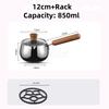 316 Stainless Steel Milk Saucepan with Lid Round Pasta Pot Cookware Stockpot Stovepot for Hotel Camping Restaurant 12 14cm