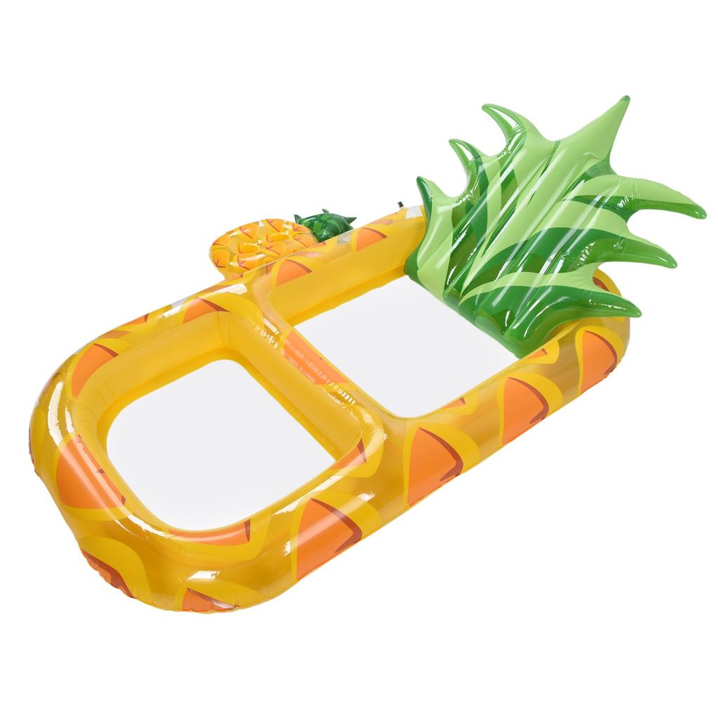 Inflatable Pool Floats Pineapple Shape Headrest Large Size Swimming Pool Raft with Cup Holder