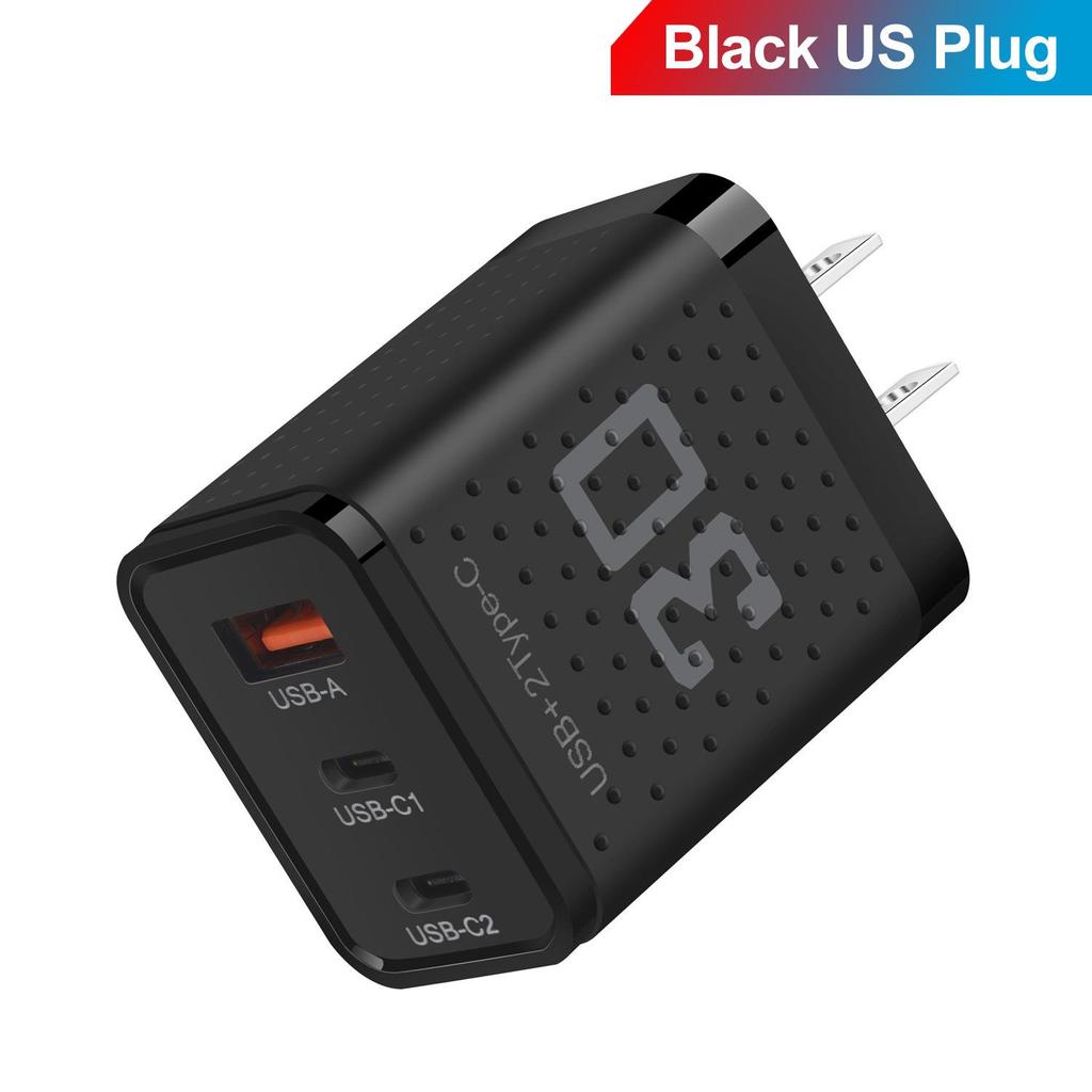 Двойное PD+USB зарядное устройство 2,4 А: Дорожный адаптер US/EU/UK