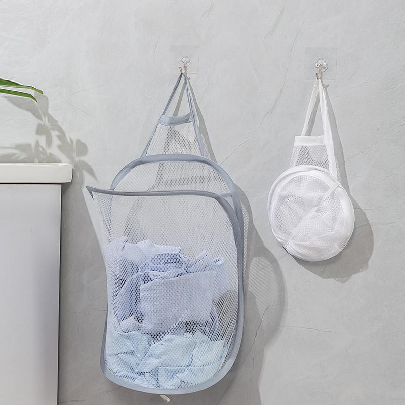 Сумка для хранения грязной одежды, корзина, каркасное ведро, складная сетка, для стирки, ванной комнаты, настенный органайзер для одежды для дома