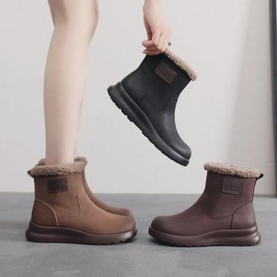 Зимние ботинки из натуральной кожи с нескользящей подкладкой из плюша для женщин — тепло и комфорт зимой для всех возрастов