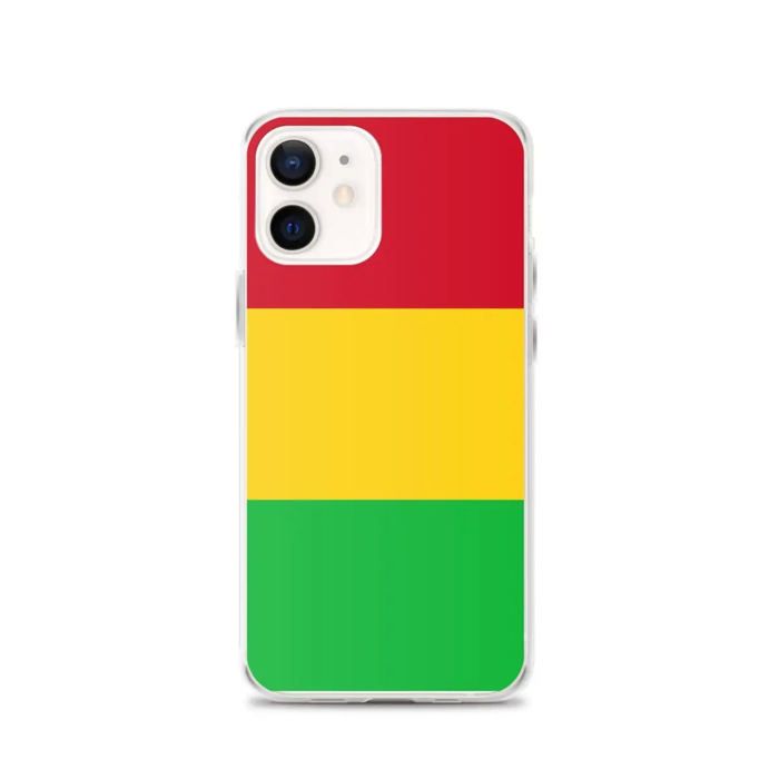 Coque Pour iPhone - Drapeau Du Mali - iPhone 12 - Silicone Souple - Design Fin Et Léger - Multicolore