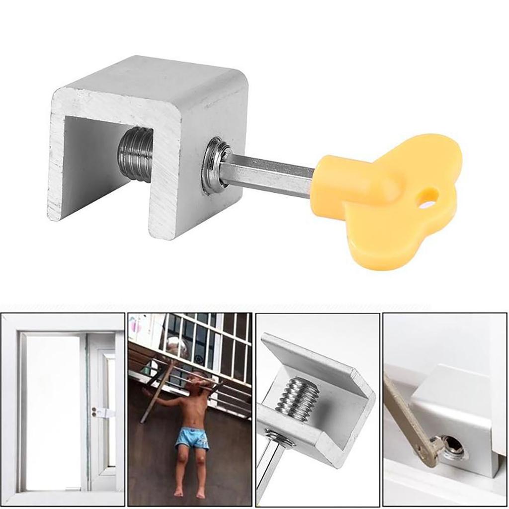Adjust-able Sliding Window Locks Door Frame Security Locks With Key