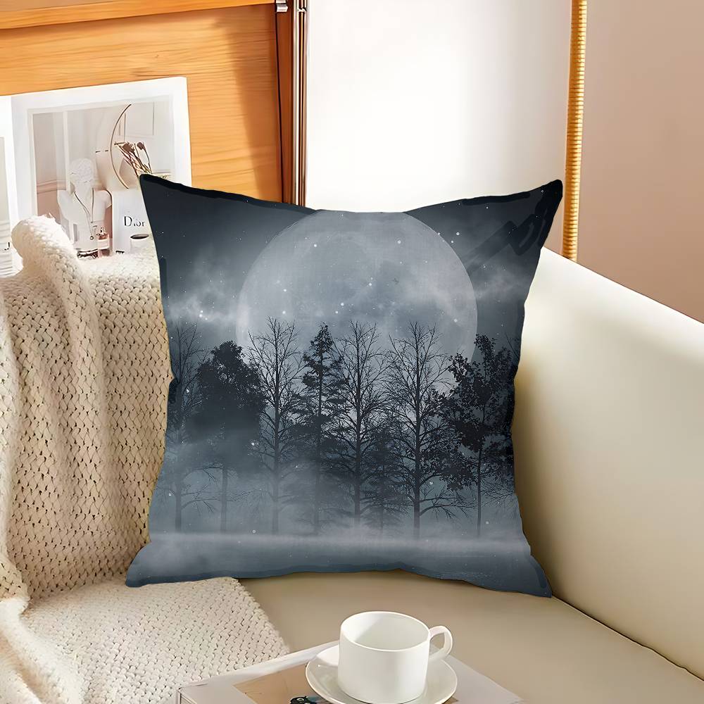 Aesthetic Moonlight Pattern Cushion Cover Car Throw Pillow Case For Sofa Car Christmas Gift 40X40Cm 45X45Cm