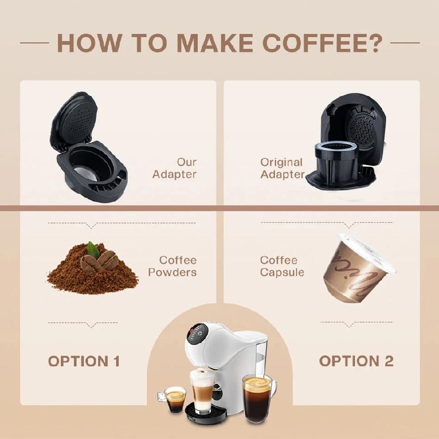 Многоразовый адаптер-капсула для кофемашины Dolce Gusto, совместимый с машинами Genio S Piccolo XS