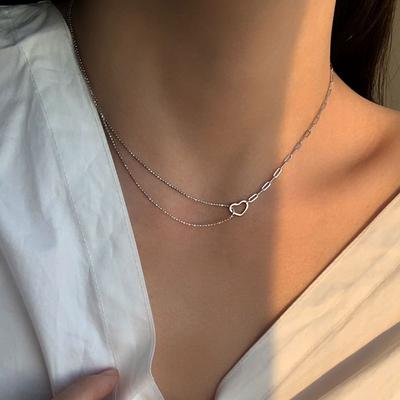 Асимметричное ожерелье-цепочка Love Niche Temperament Forest Sweet and Exquisite Keybarbone Chain