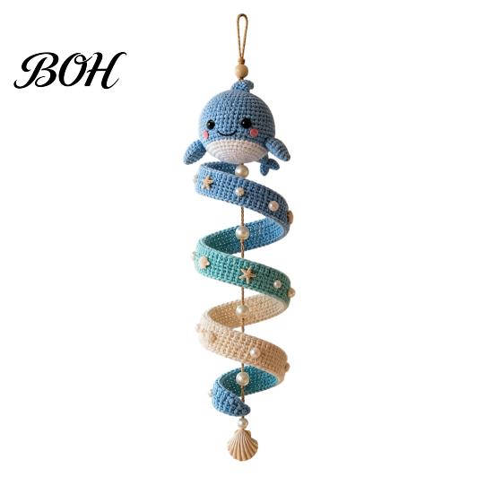 Bag Charms DIY Supplies Ocean Animal Spiral Crochet Kit, Friends Ornament Marine Creative Knitting Gift for Enthusiasts Life Themed Craft Kit