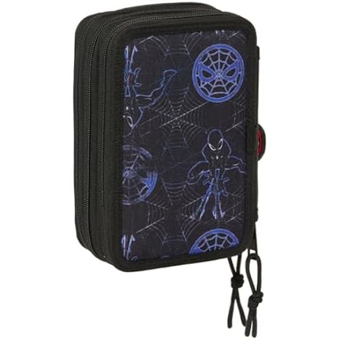 Trousse Scolaire - SAFTA - Spiderman Attack - 37 Outils - Enfants 5-14 Ans - Garçon