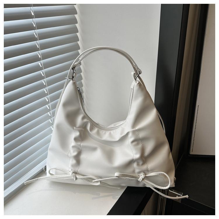 Fashionable Butterfly Bow Large Capacity Shoulder Bag 2024 Spring New Korean Style Street Trend Pu Tote Bag