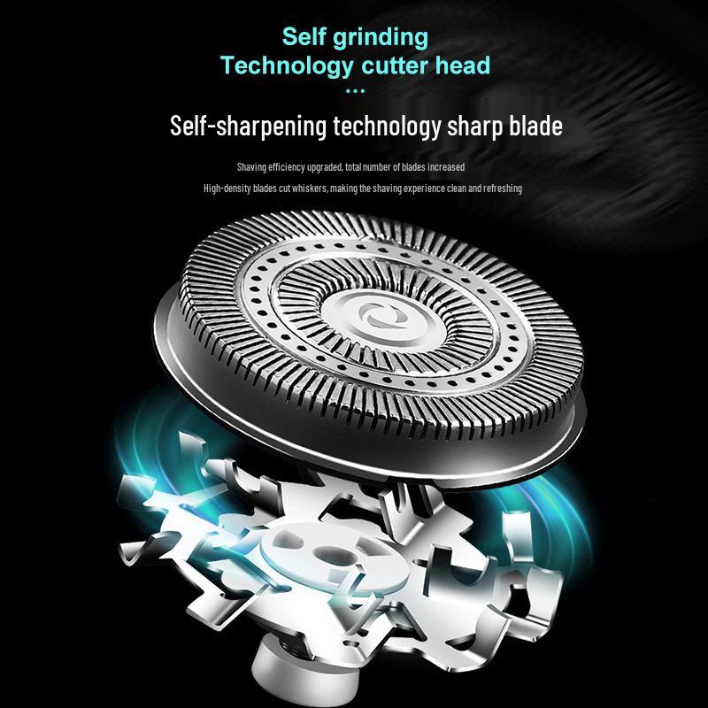 Компактная стальная мини-бритва: Электрический, Водонепроницаемый, Портативный с Цифровым Дисплеем - Идеальный Мужской Подарок.