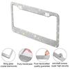 2 pcs stainless steel Shiny Crystal License Plate Frames Luxury Handcrafted Rhinestone Bling Car Accessories White Black Blue