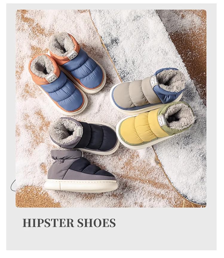 Мужские водонепроницаемые нескользящие зимние ботинки для снега с плюшевой подкладкой