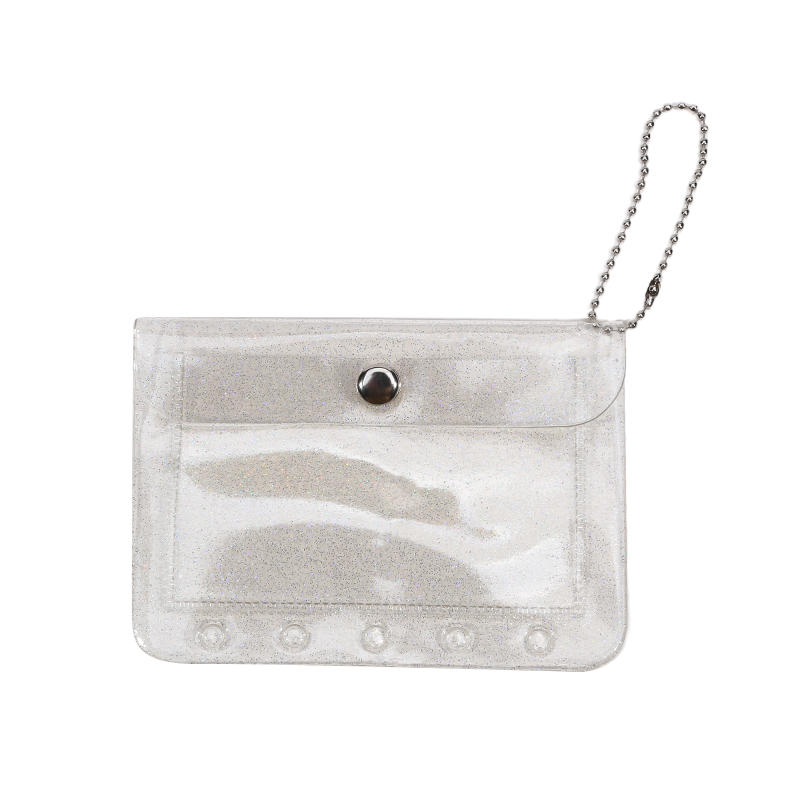 Внутренняя сумка для блокнота с пятью отверстиями, держатель для карточек с подвесной цепочкой, прозрачная сумка для хранения из ПВХ, чехол для карточек