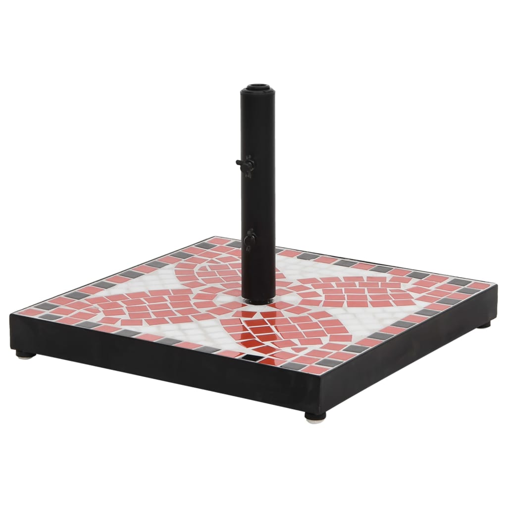 Umbrella Base Terracotta and White Square 12 kg