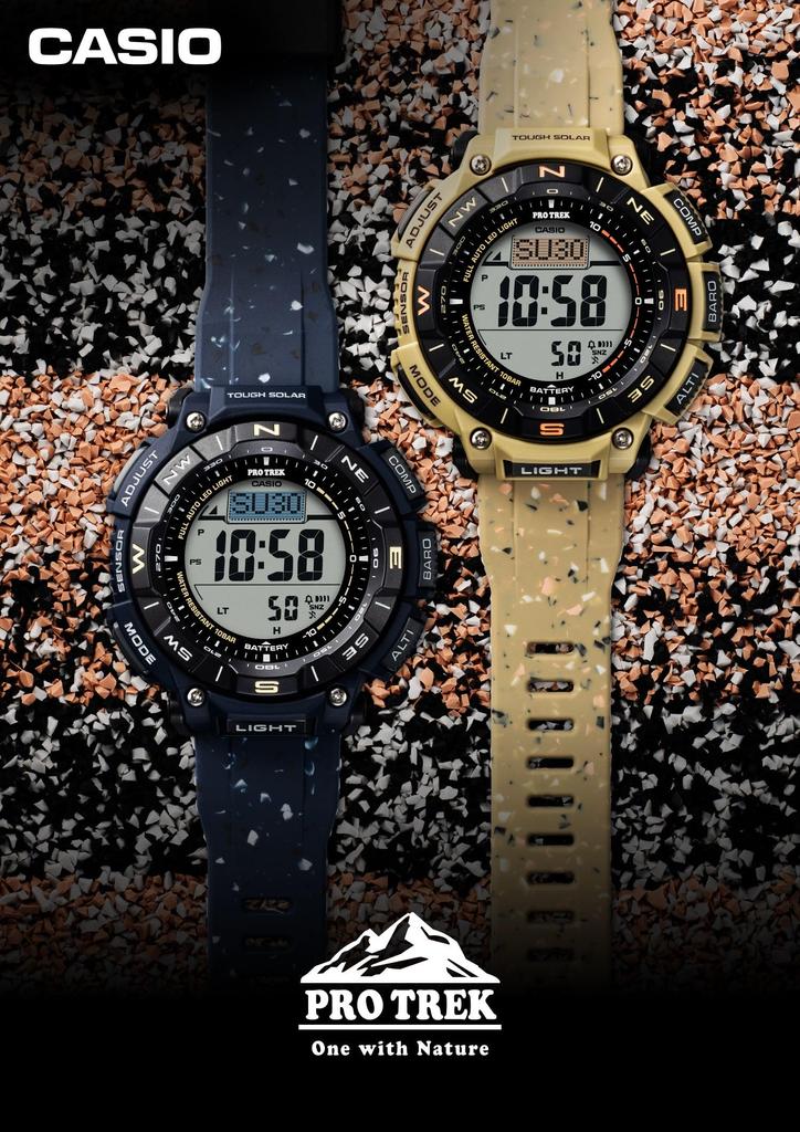 Мужские часы Casio Pro Trek Climber Line, коричневые, изготовлены из биомассы, сделано в Японии, PRG-340SC-5JF