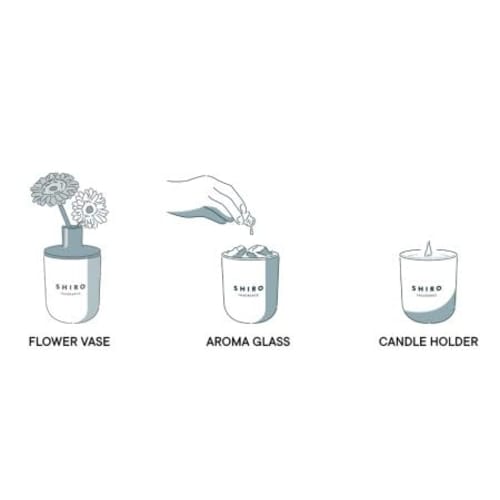 Shiro Набор аромадиффузоров Sabon (Набор из 3 предметов: Контейнер, Сменный блок и Палочки) 300 мл, Срок службы 3 месяца, Ароматизатор для комнаты