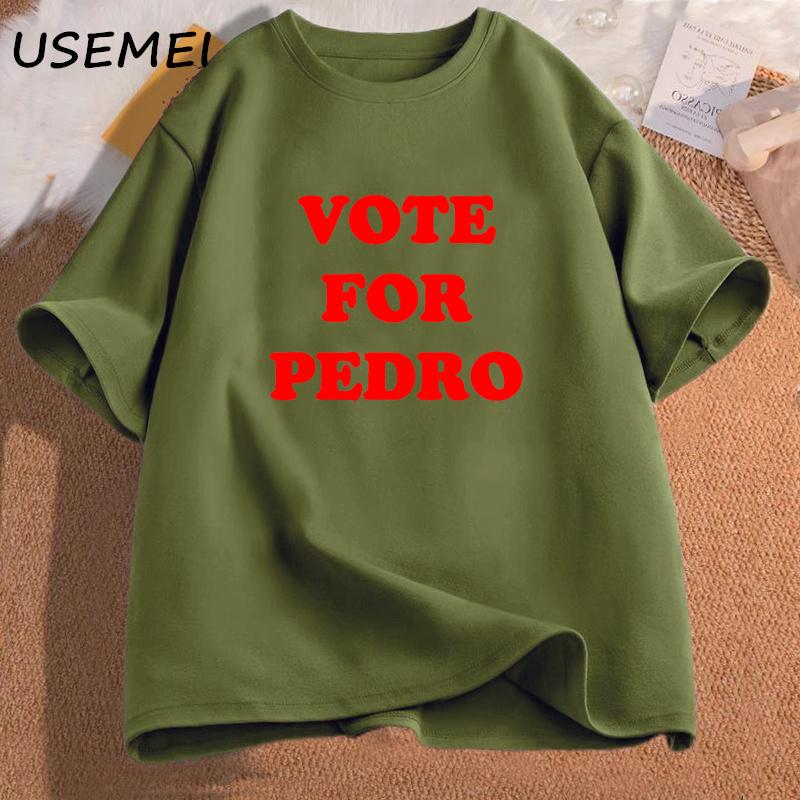 Vote for Pedro Sanchez Movie T Shirt Men Women Cotton Short Sleeve Oversized Tshirt Unisex Vintage Clothes Womans Clothing Tees