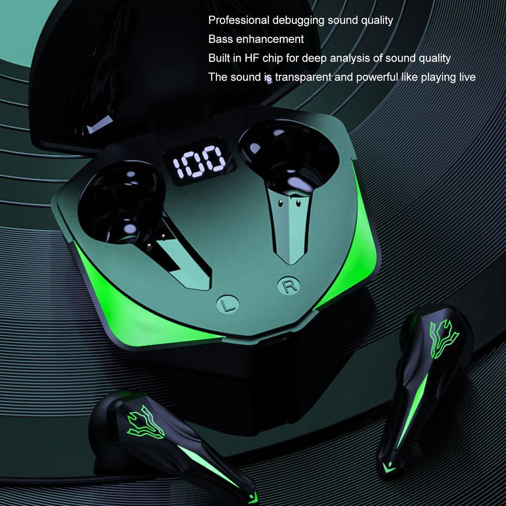 Wireless Game rbuds LED Digital Display V5.1 Gaming rphones with Wireless Charging Case for Sports Work