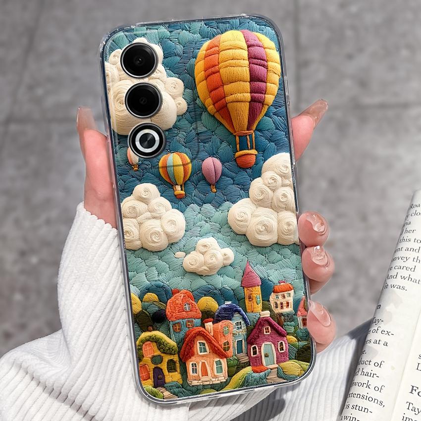 Роскошный противоударный чехол для телефона Oppo A3 A5 A1 Pro A3x AX5 AX5s A7 A8 Ace2 с милыми цветочными узорами, прозрачная защита из ТПУ, задняя крышка для корпуса Oppo